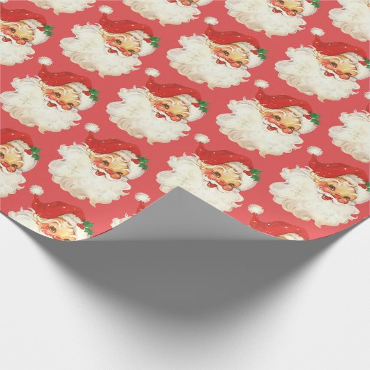 Papier Cadeau Papier d'emballage de Noël Retro Père Noël (Coin)