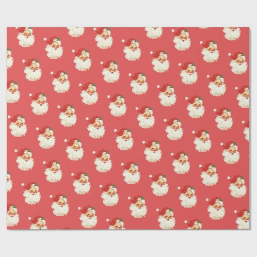 Papier Cadeau Papier d'emballage de Noël Retro Père Noël (Plat)