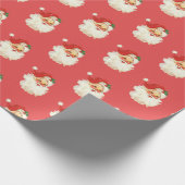 Papier Cadeau Papier d'emballage de Noël Retro Père Noël (Coin)