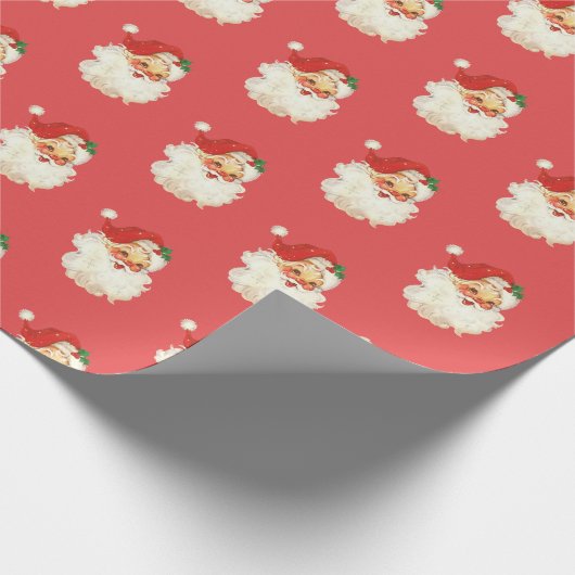 Papier Cadeau Papier d'emballage de Noël Retro Père Noël (Coin)