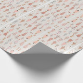 Papier Cadeau Papier d'emballage de Noël rose (Coin)