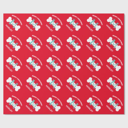 Papier Cadeau Papier d'emballage de Noël rouge mou pour chien de (Plat)