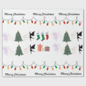 Papier Cadeau Papier d'emballage de Noël sidéral avec de la pous (Plat)