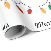 Papier Cadeau Papier d'emballage de Noël sidéral avec de la pous (Coin rond)