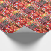 Papier Cadeau Papier d'emballage de Noël Sled (Coin)