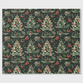 Papier Cadeau Papier d'emballage de Noël sur le thème des fêtes (Plat)