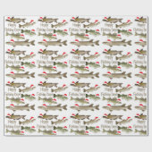 Papier Cadeau Papier d'emballage de Noël, vacances, pêche (Plat)