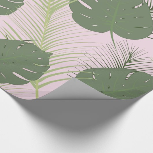 Papier Cadeau Papier d'emballage de paume rose (Coin)