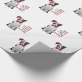 Papier Cadeau Papier d'emballage de Père Noël border collie (Coin)