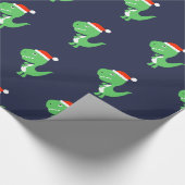 Papier Cadeau Papier d'emballage de Père Noël de dinosaure de (Coin)