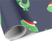 Papier Cadeau Papier d'emballage de Père Noël de dinosaure de (Coin rond)