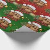 Papier Cadeau Papier d'emballage de Père Noël de Noël mignon (Coin)