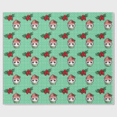 Papier Cadeau Papier d'emballage de petit gâteau de crâne (Plat)