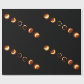 Papier Cadeau Papier d'emballage de phases d'éclipse solaire (Plat)