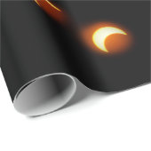 Papier Cadeau Papier d'emballage de phases d'éclipse solaire (Coin rond)