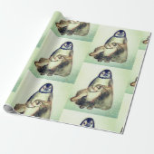 Papier Cadeau Papier d'emballage de pingouins (Déroulé)