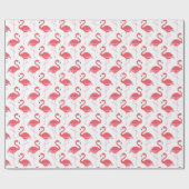 Papier Cadeau Papier d'emballage de plage rose flamingo (Plat)