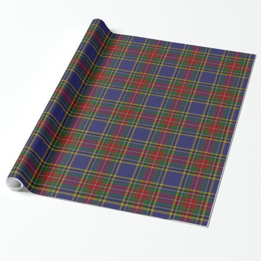 Papier Cadeau Papier d'emballage de plaid de tartan de Macbeth (Déroulé)