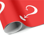 Papier Cadeau Papier d'emballage de point d'interrogation | Coul (Coin rond)