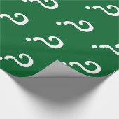 Papier Cadeau Papier d'emballage | de point d'interrogation vert (Coin)
