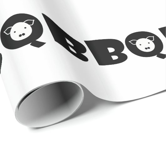 Papier Cadeau Papier d'emballage de porc de BBQ (Coin rond)