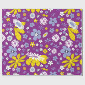 Papier Cadeau papier d'emballage de puissance de fleur (Plat)