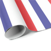 Papier Cadeau Papier d'emballage de rayure rouge, blanche et (Coin rond)