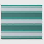 Papier Cadeau Papier d'emballage de rayure verte d'Aqua (Plat)