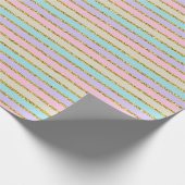 Papier Cadeau Papier d'emballage de rayures en pastel (Coin)