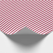 Papier Cadeau Papier d'emballage de rayures rouges de filet (Coin)