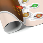 Papier Cadeau papier d'emballage de rennes de noël (Coin rond)