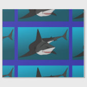 Papier Cadeau papier d'emballage de requin (Plat)