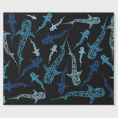 Papier Cadeau Papier d'emballage de requin de baleine (Plat)