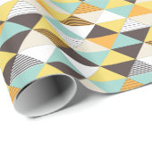 Papier Cadeau papier d'emballage de rétro triangle moderne de la (Coin rond)