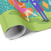 Papier Cadeau Papier d'emballage de rétros couples de Martini (Coin rond)