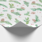 Papier Cadeau Papier d'emballage de sapin de Noël vert (Coin)