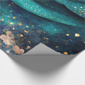 Papier Cadeau Papier d'emballage de sirène d'aquarelle (Coin)