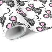 Papier Cadeau Papier d'emballage de souris mignonne (Coin rond)