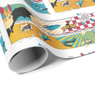 Papier Cadeau Papier d'emballage de super héros de batte