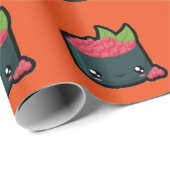 Papier Cadeau Papier d'emballage de sushi d'Ikura (Coin rond)