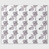 Papier Cadeau Papier d'emballage de talon haut Strappy (Plat)