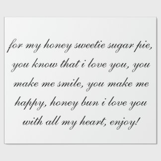 Papier Cadeau papier d'emballage de tarte de sucre de miel