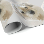 Papier Cadeau Papier d'emballage de Terrier de frontière (Coin rond)