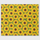 Papier Cadeau Papier d'emballage de tournesols (Plat)