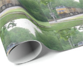 Papier Cadeau Papier d'emballage de train (Coin rond)
