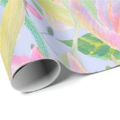 Papier Cadeau Papier d'emballage de tulipe en pastel (Coin rond)