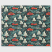 Papier Cadeau Papier d'emballage de vacances avec voitures et ar (Plat)