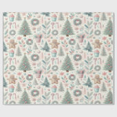 Papier Cadeau Papier d'emballage de vacances joyeux (Plat)