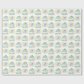 Papier Cadeau Papier d'emballage de vacances personnalisé avec l (Plat)