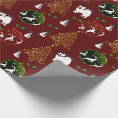 Papier Cadeau Papier d'emballage de vacances : Samoyeds, Reinde (Coin)